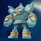 Pokémon Golurk on Ghost-type background.